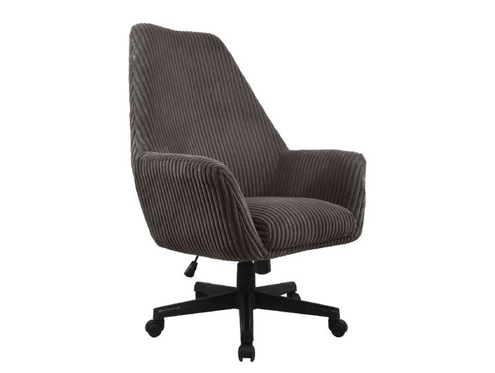Bürodrehstuhl CATESSE 66 x 110 x 68cm Cordstoff Coralie: Grau Grau