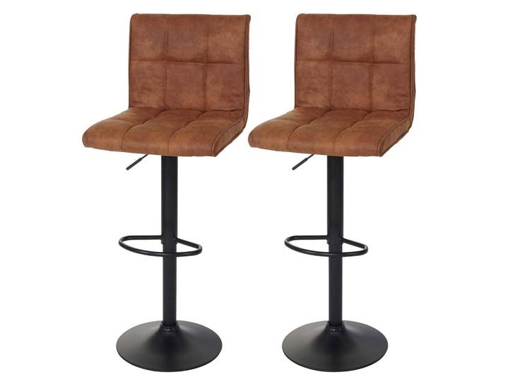 Jamb Barhocker Braun 2er-Set, Textil, 44x116x46 cm, Esszimmer, Barmöbel, Barhocker
