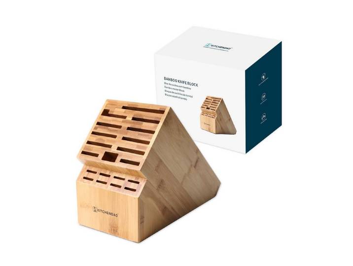 LuxusKollektion Messerblock Messerblock Bambus 20 Schlitze