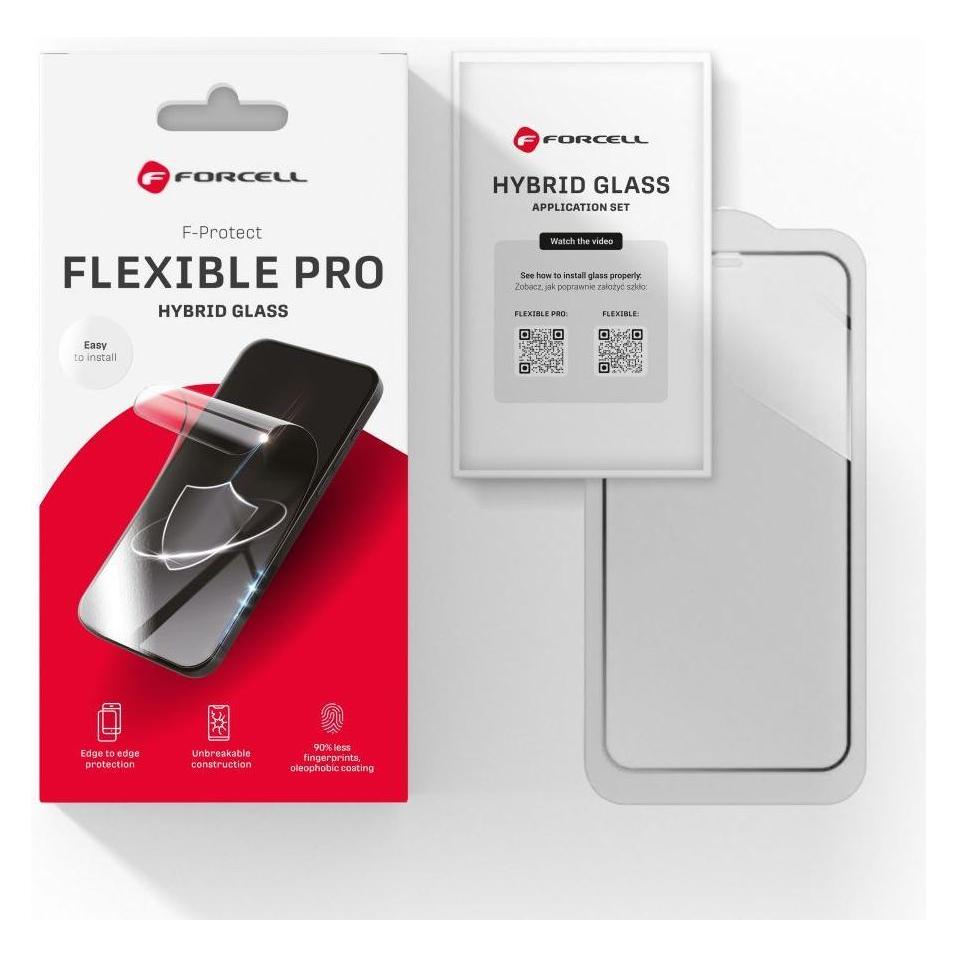 Forcell Protective glass Flexible Nano Glass 5D for iPhone 16 black (Apple iPhone 16) (56665451)