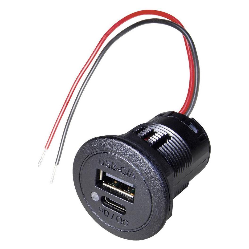 ProCar Power USB-C/A Doppelsteckdose PD/QC (67353501)