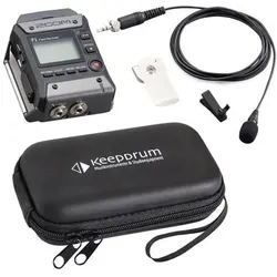 Zoom F1-LP Audio-Recorder mit Mikrofon mit Soft-Case (Handheld), Audiorecorder, Schwarz