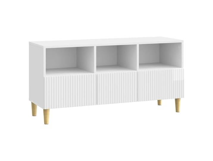 LMTYOENFG TV-Schrank Hochglanz Weiß 102x34,5x50cm Lowboard Modernes Lowboard mit 3 Schubladen für Wohnzimmer und Arbeitszimmer bietet Platz für Mediaplayer und Dekoration.