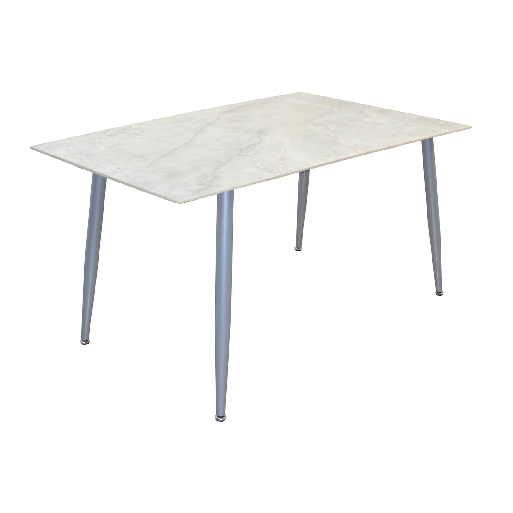 möbel direkt online 4-Fuß-Esstisch mit großer Steinplatte 140x80 cm