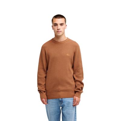 Strickpullover QUIKSILVER "Waffle", Herren, Gr. S, braun (rawhide), Obermaterial: 100% Baumwolle., Pullover Strickpullover