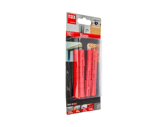 Tox Parallel-Spreizdübel Bizeps Rot ⌀ 10 mm 4 Stück