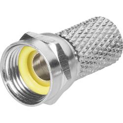 TRU COMPONENTS TC-2520040 F-Stecker Mit Gummidichtung Anschlüsse: F-Stecker Kabel-Durchmesser: 6.8 mm 100 St.
