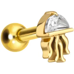 Titan Ohrpiercing mit Innengewinde QUALLE