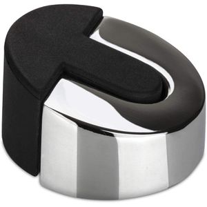 SO-TECH Türstopper Jean 108582, Gummi/Edelstahl, für den Boden, zum Schrauben, silber, 2,5 x 4,5cm