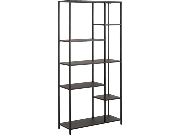 Bücherregal ACTONA GROUP New York , schwarz, B:80cm H:165cm T:30cm, Metall, Regale, Bücherregal, Regal, aus einem Metallgestell in gradliniger Optik, Höhe 165 cm