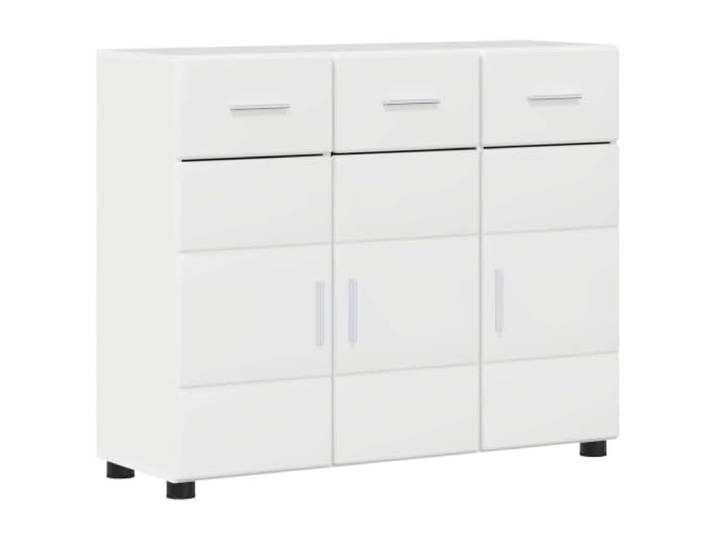 RJPLMFV Schrank Florin, 88,5 x 30,5 x 73 cm, weiß, Holz aus Technik Modernes Aufbewahrungsmöbel, geräumige Fächer, mattes Finish, für den Innenbereich, einfache Reinigung