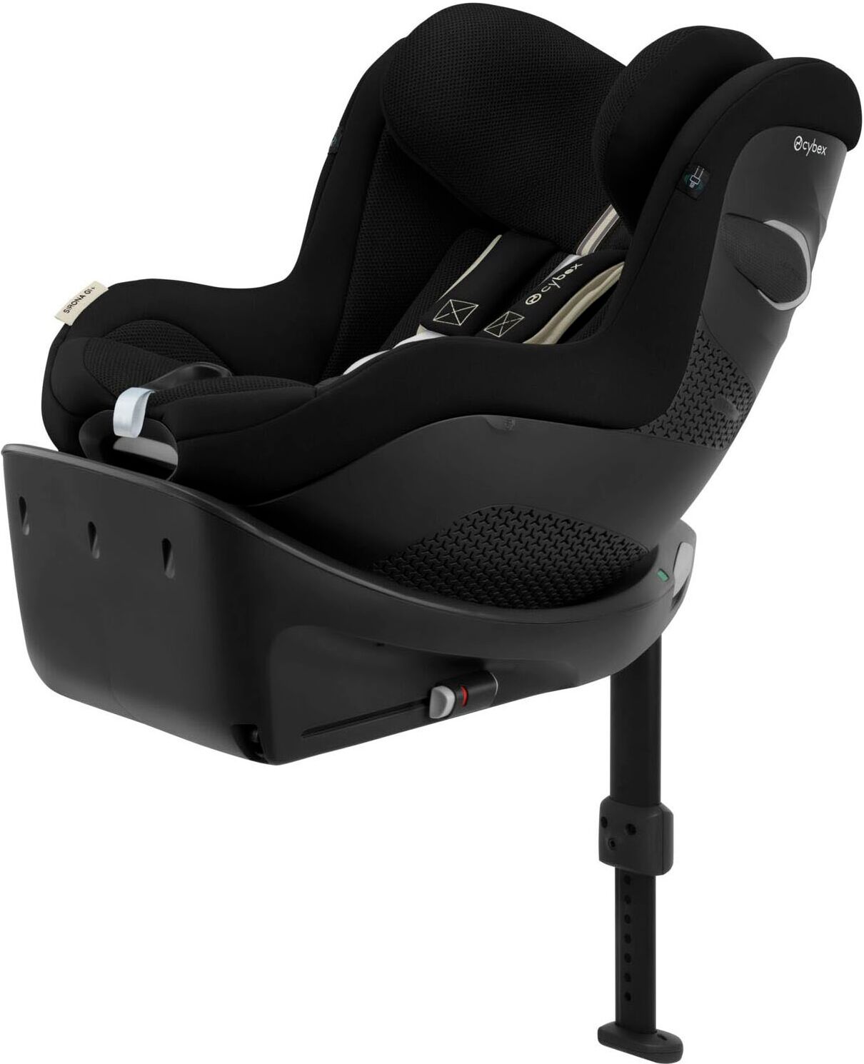 Autokindersitz CYBEX "Cybex Gold, Sirona Gi i-size", Baby, schwarz (moon schwarz (plus)), Materialmix, Kindersitze Autokindersitz, mit integrierter Base