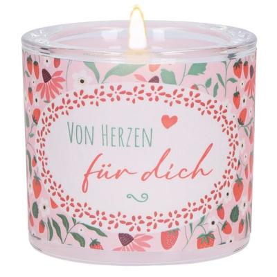 Glaswindlicht zum Geburtstag - Von Herzen für dich
