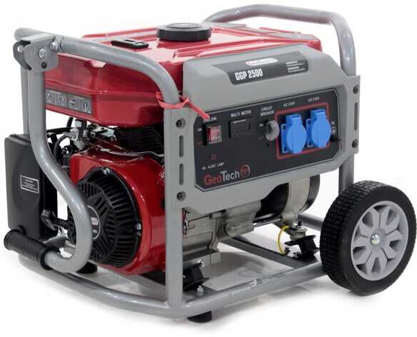 GeoTech Pro GGP 2500 - Groupe électrogène sur chariot avec AVR 2.2 kW - Continue 2 kw Monophasé