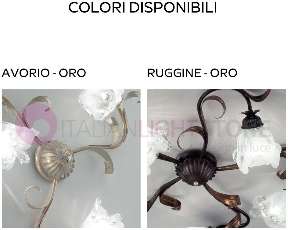 Emily Lampadario 3 Luci In Ferro Battuto Stile Rustico Fiorentino