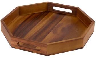 Kalmar Home "Octagon Serving Tray - 15"" - Solid Bottom"