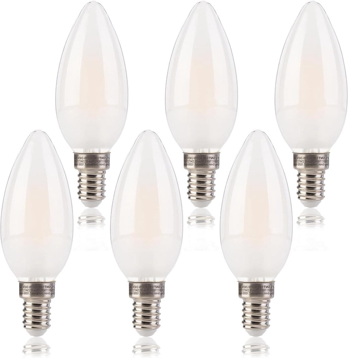 Set van 6 LED Kaarslampen Edison Warmwit - Dimbaar Sfeervol Licht