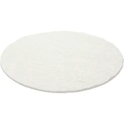 Hochflorteppich RHEIN, einfarbig, Creme, Ø 160 cm