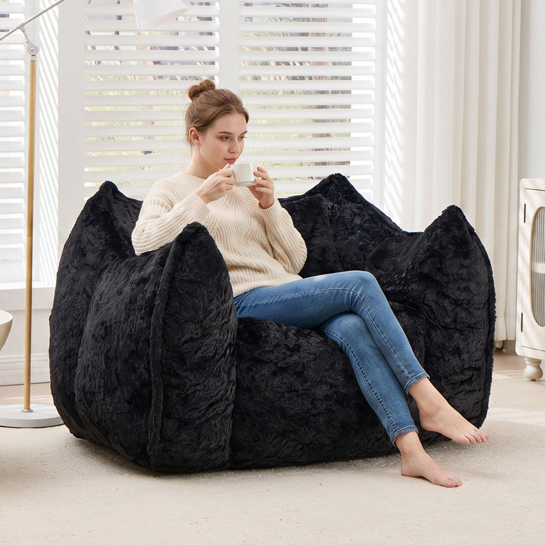 Canora Grey Bean Bag Sofa Black