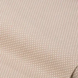 Baumwollstoff Tüpfchen "Mona", toffee/weiß, 2 mm Ø