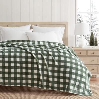 Martha Stewart Ultra Soft Printed Plush Oversized Throw Blanket