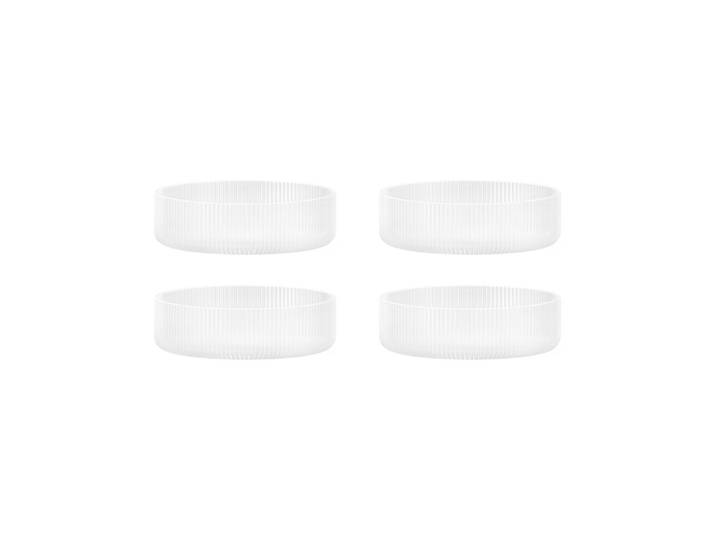 Ferm Living - Coupelle Ripple - Blanc - Verre soufflé bouche
