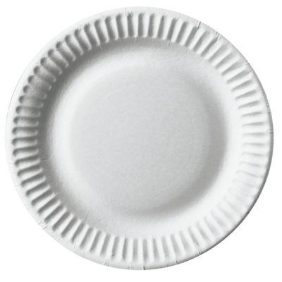 Pappteller Papstar Pure, Einweg, rund, Ø 150 mm, lebensmittelecht, FSC®-zertifiziert, weiß, 10 x 100 Stück