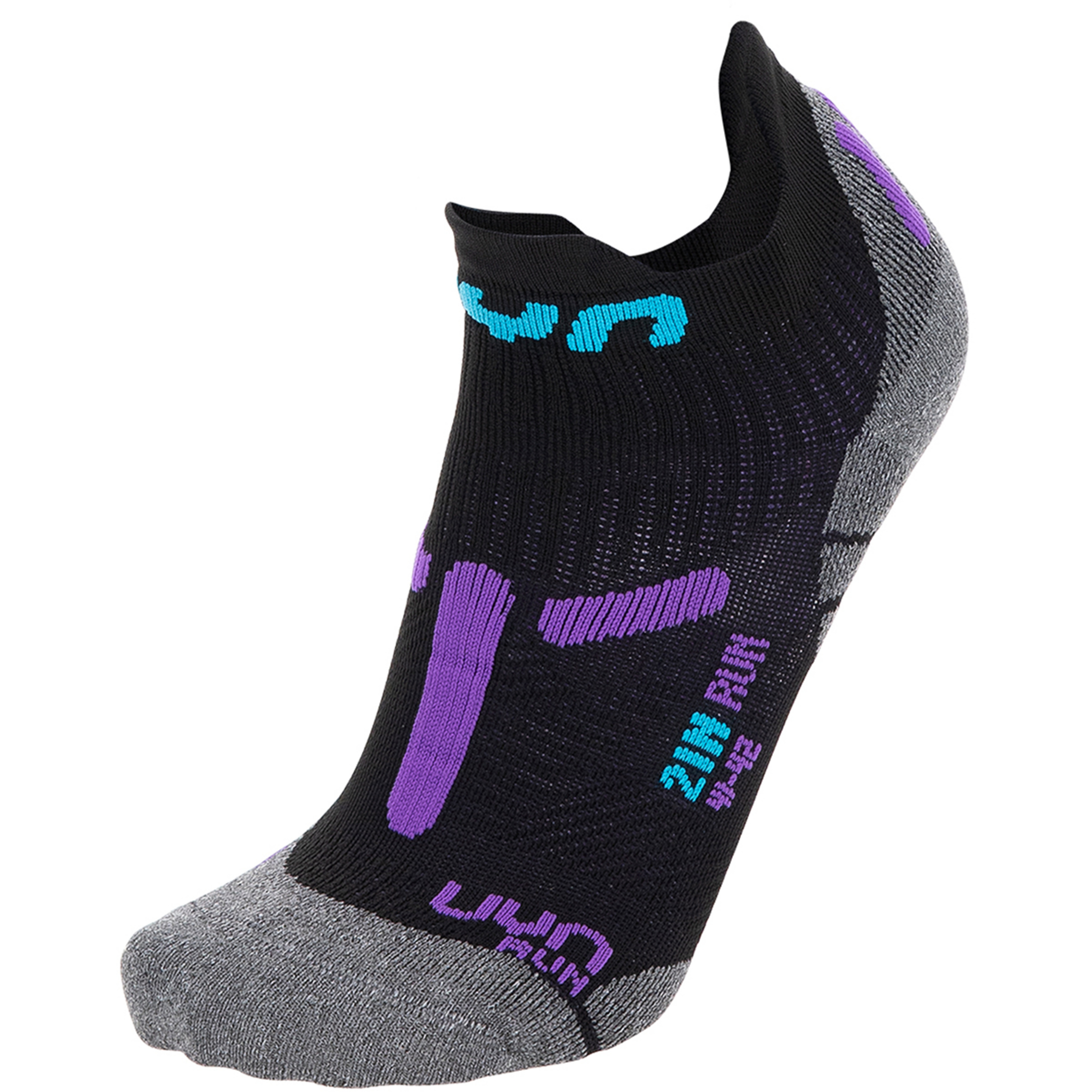 Uyn Run 2in Damen Laufsocken schwarz Größe 39 Trailrunning | Laufen Widerstandsfähig