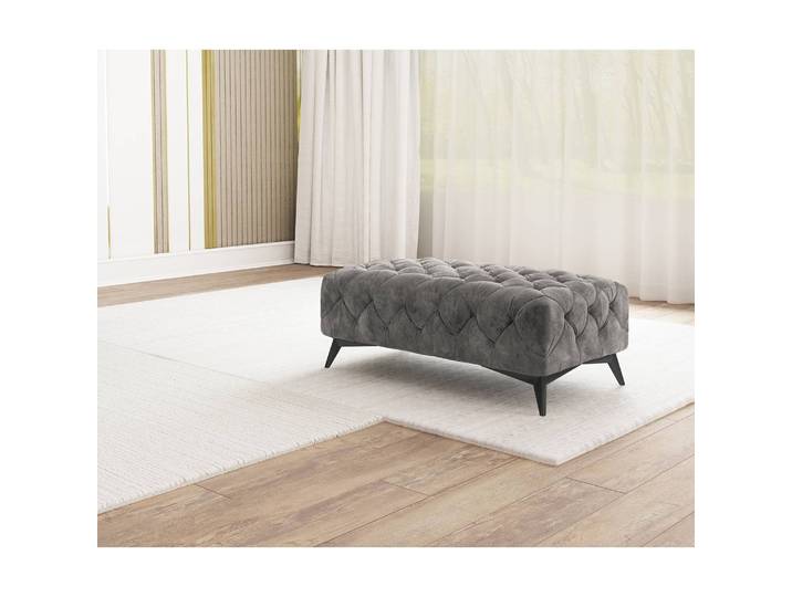 Pouf rembourré 120cm Marron Velours Ravi: Taupe