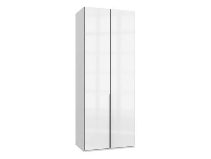 Drehtürenschrank Mailand D 90x236x58 cm weiß/ Hochglanz weiß