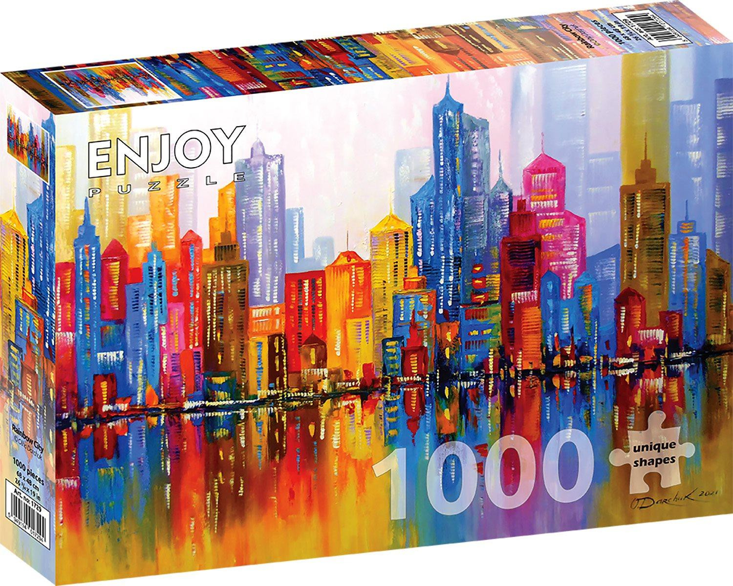 ENJOY Puzzle Regenboogstad - 1000 stukjes