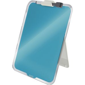 Leitz Notizboard 3947-00-61, Cosy, DIN-A4, blau, aus Glas, Stift mit integriertem Abwischer, 22 x 30 cm