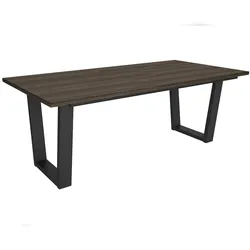 SKRAUT HOME Esszimmertisch, 194x90x74cm, Für 10 Gäste, Stubentisch, Dunkler Eiche, U _535_4