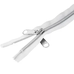 YKK Reißverschluss weiß Doppelgriff-Schieber 175 cm