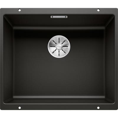 Granitspüle BLANCO "SUBLINE 500-U", schwarz, B:46cm T:53cm, Verbundwerkstoff, Küchenspülen, erhältlich in mehreren Farben
