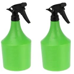 relaxdays 2er-Pack Sprühflasche 1 Liter grün, 12 cm