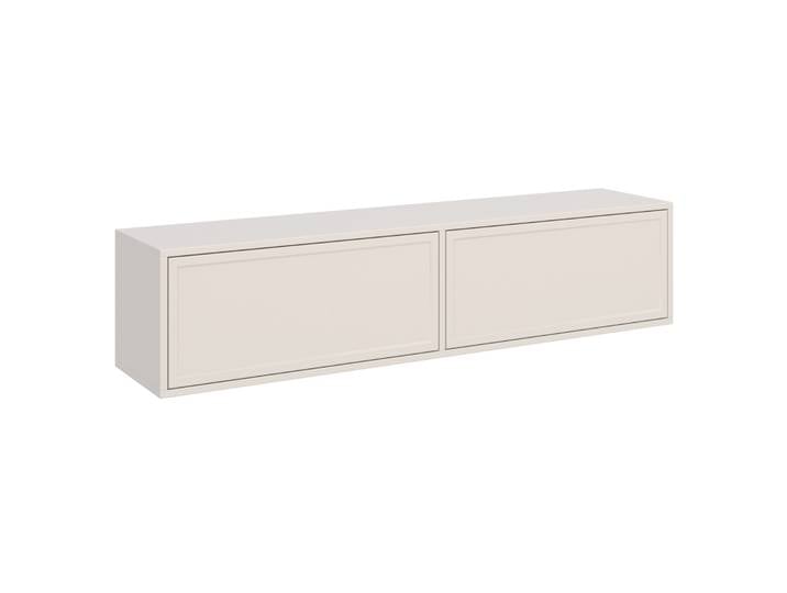 Hängender TV-Schrank Velveto mit zwei Klappen, 140 cm, Kaschmir