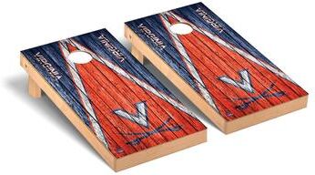Skip's Garage Virginia UVA Cavaliers Wahoos Triangle Cornhole Board Set