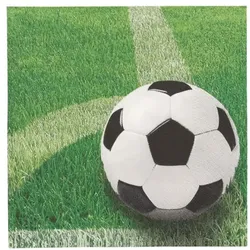 Papstar Servietten »Football« 33/33 cm 20 Stück grün, 33x33 cm