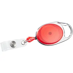 Ausweisjojo, rot, Kunststoff, rot, transparent