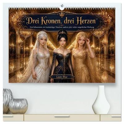 Drei Kronen, drei Herzen (hochwertiger Premium Wandkalender 2027 DIN A2 quer), Kunstdruck in Hochglanz
