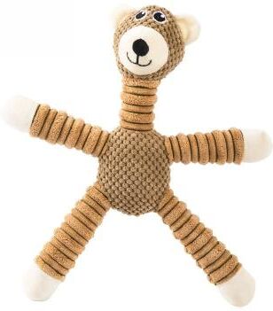 Happy Pet Pantry Snuggle Paws Plush Dog Toy For Puppies & Small Dogs Interactive Chew & Comfort Companion bear