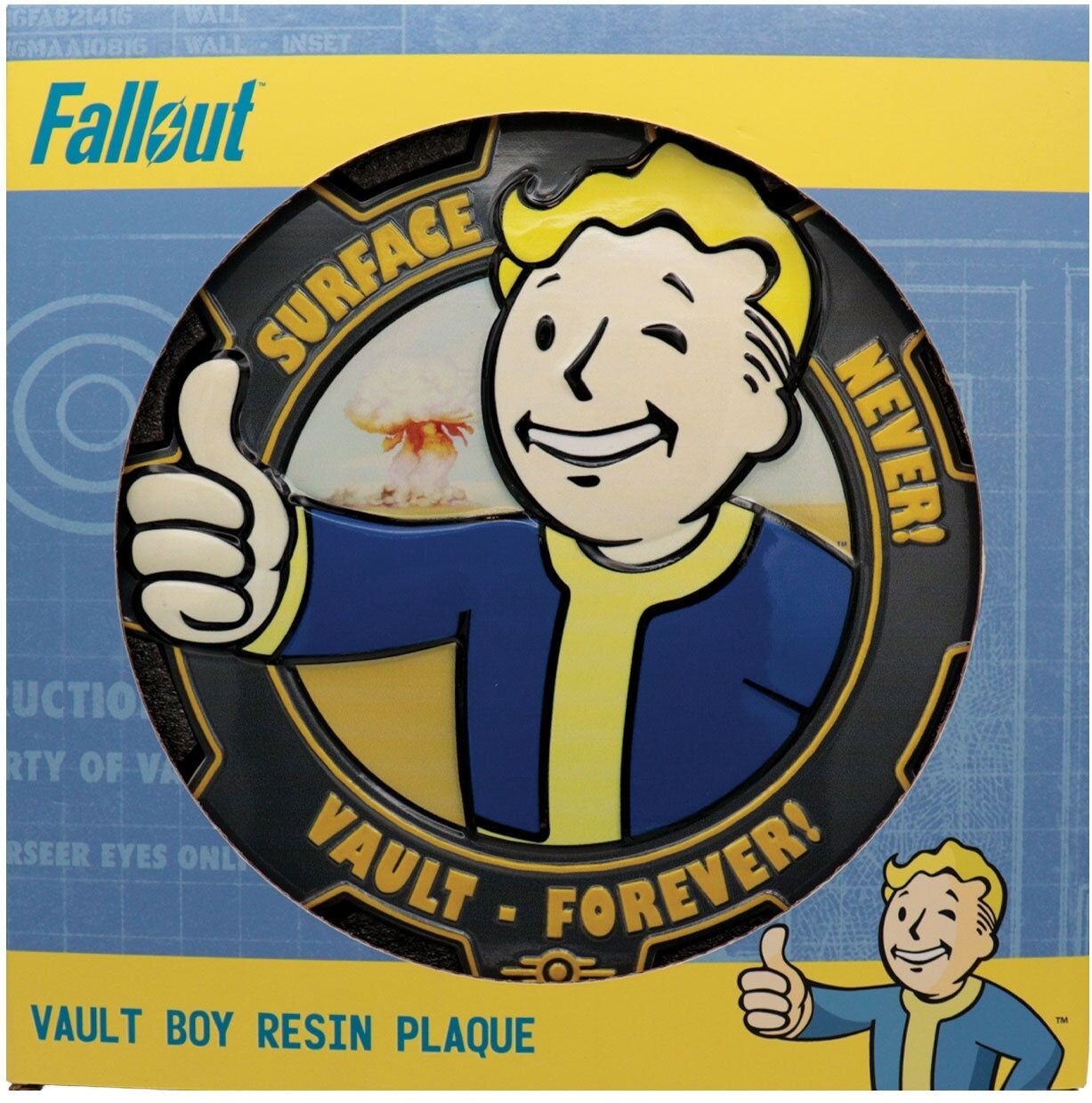 Fallout Vault Boy Resin Plaque - Officially Licensed Fallout Merchandise - 20 x 19.8 cm - Fanattik