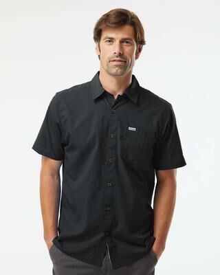 Columbia 212484 Men's PFG Slack Tide Camp Shirt in Black size Large   Polyester