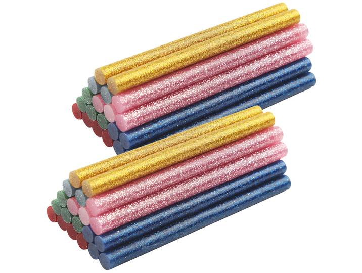 40 Niedrigtemperatur-Klebesticks, glitzer