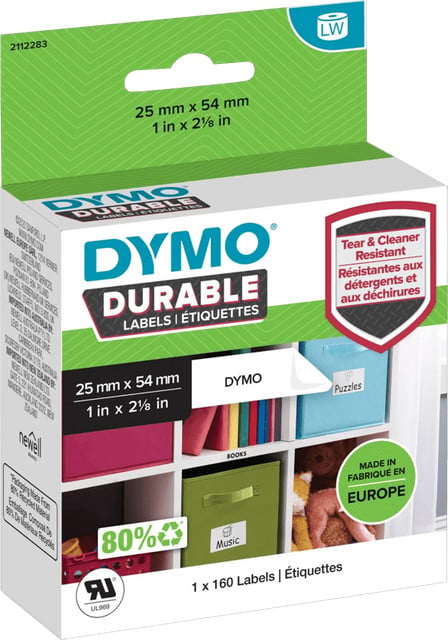 DYMO Duurzame LabelWriter Etiketten 25x54mm 160 stuks