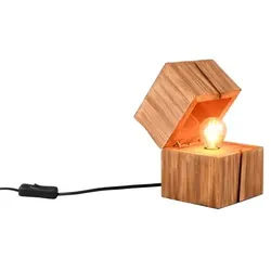 Trio Tischleuchte Treasure Holz Beige Natur