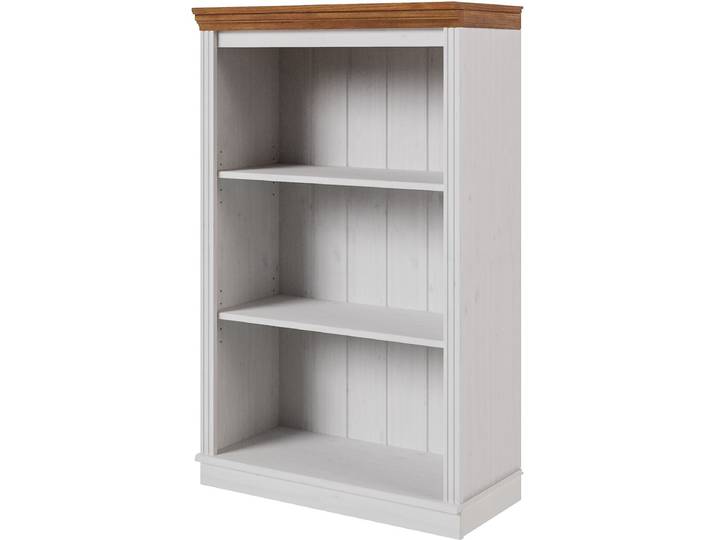 Anita-Boekenkast laag in dennenwitte honing