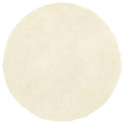 vidaXL Teppich Shaggy Hochflor NAVARRA Creme 100x100 cm Polyester