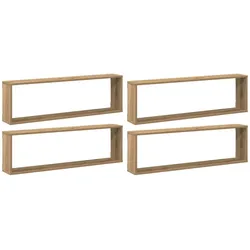 vidaXL Würfel-Wandregale 4 Stk. Artisan-Eiche 100x15x30 Holzwerkstoff